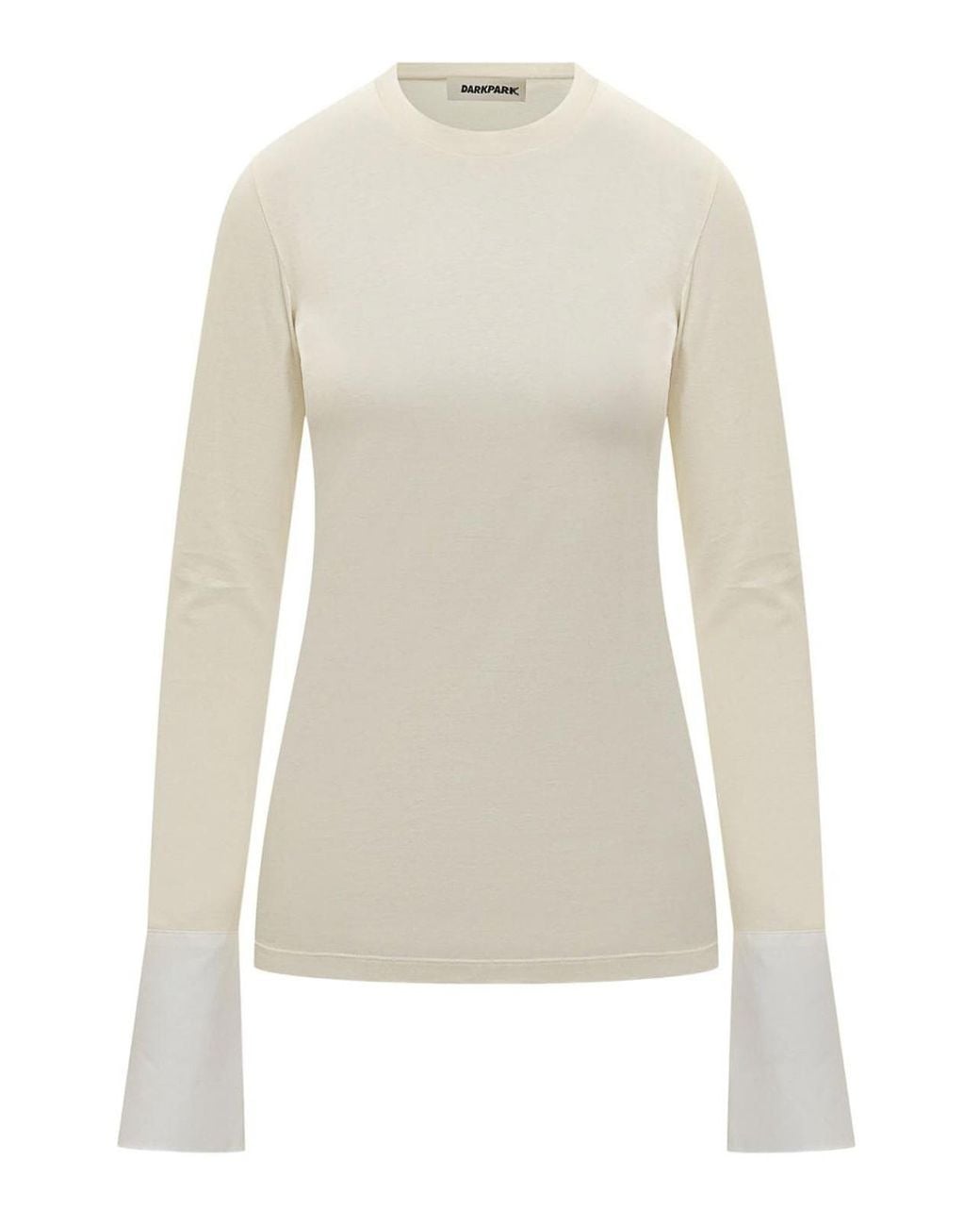 DARKPARK White Nora Ivory Cotton Sweater