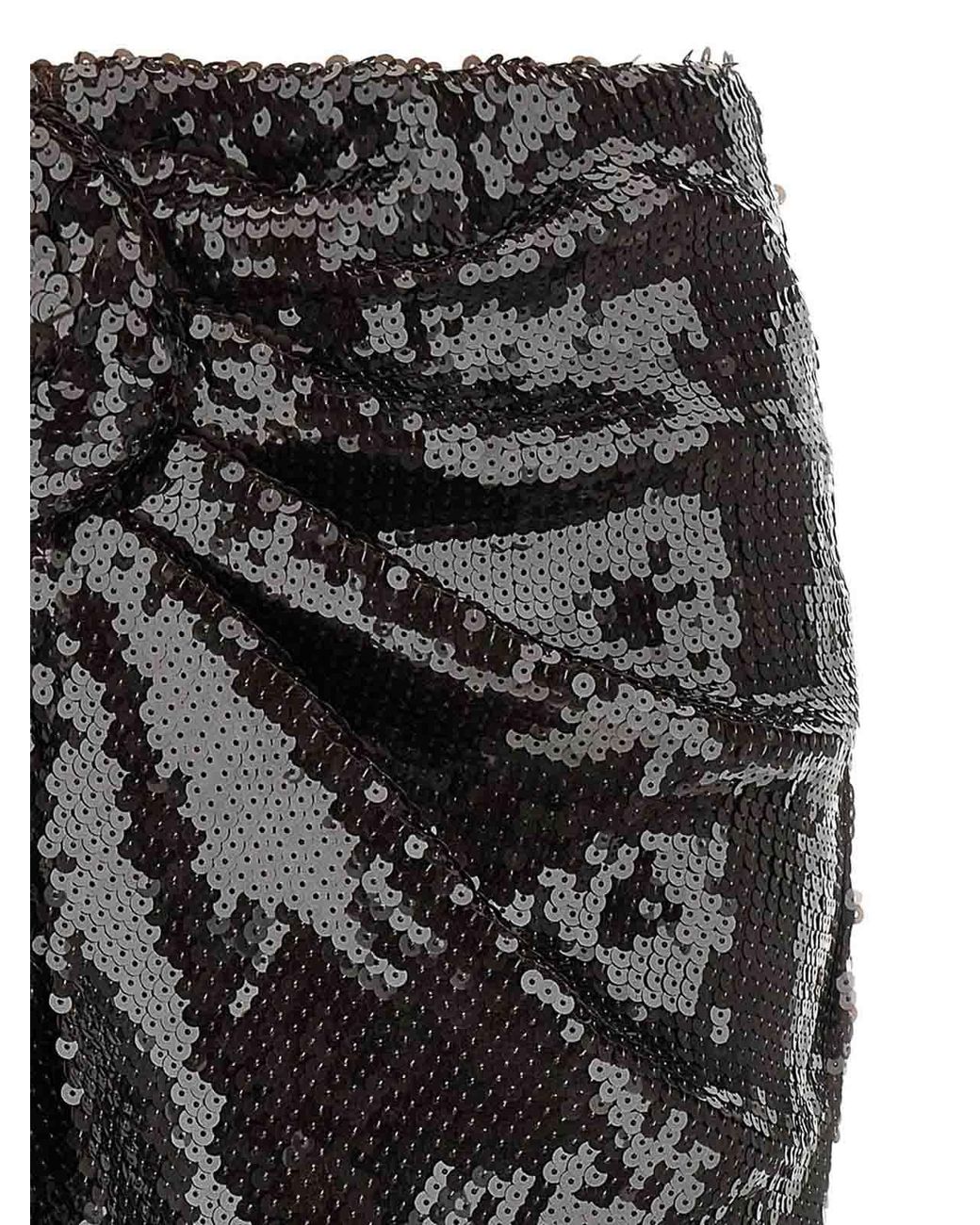 ROTATE BIRGER CHRISTENSEN Black Rotate Birger Christensen 'Sequins Knot' Skirt