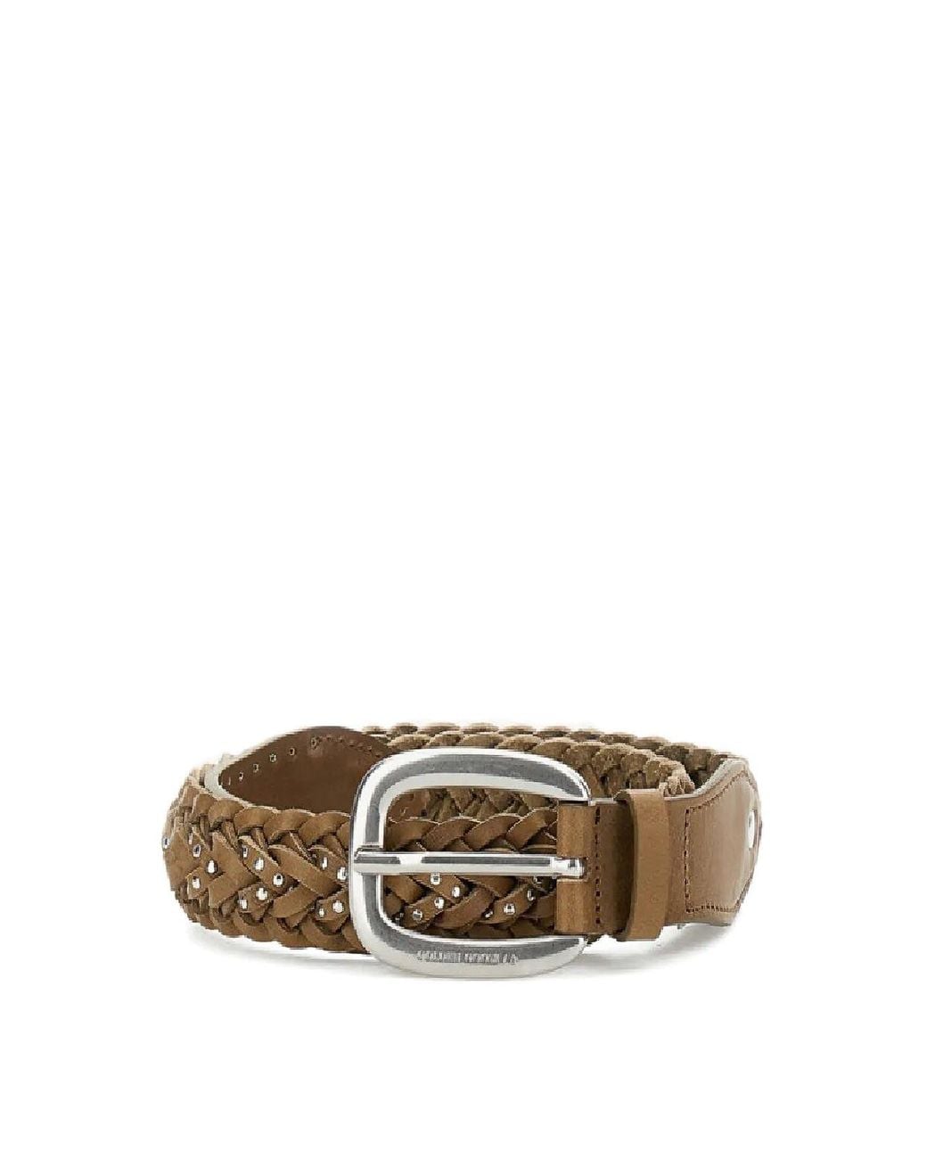 Golden Goose Deluxe Brand Green Braided Houston Washed Leather
