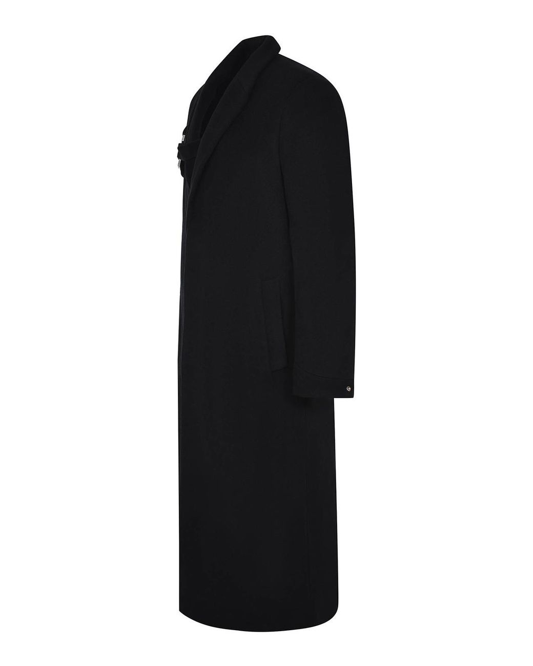 HELIOT EMIL Black Coat Made Of A Wool And Cashmere Blend for men