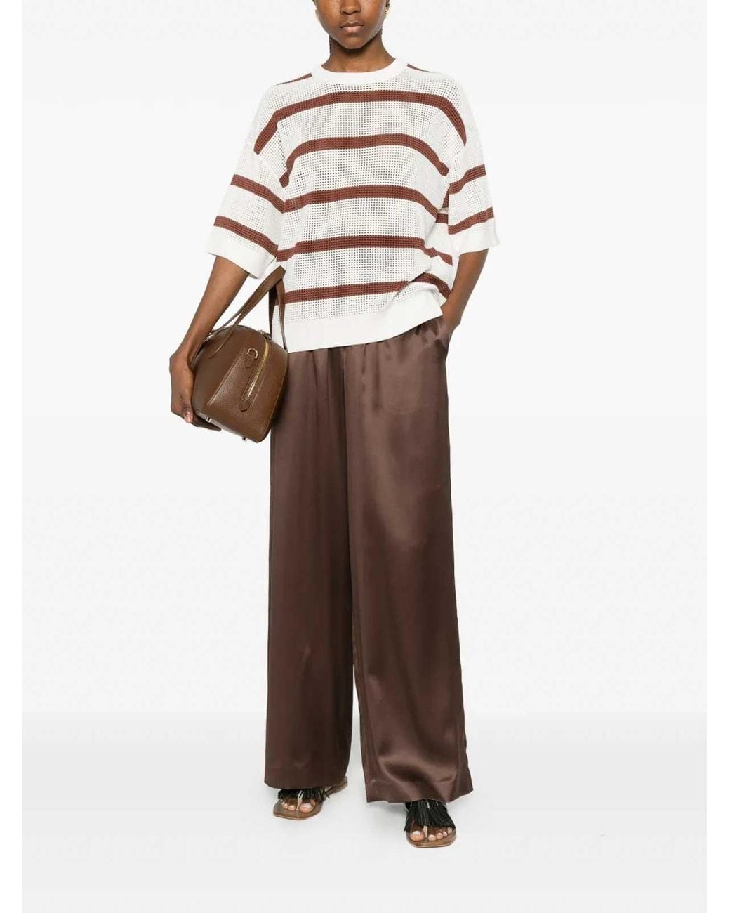 Brunello Cucinelli White Stripe Shirt