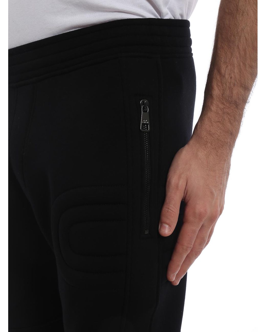 Neil Barrett Black Scuba Effect Slim Fit Sweat Pants for men