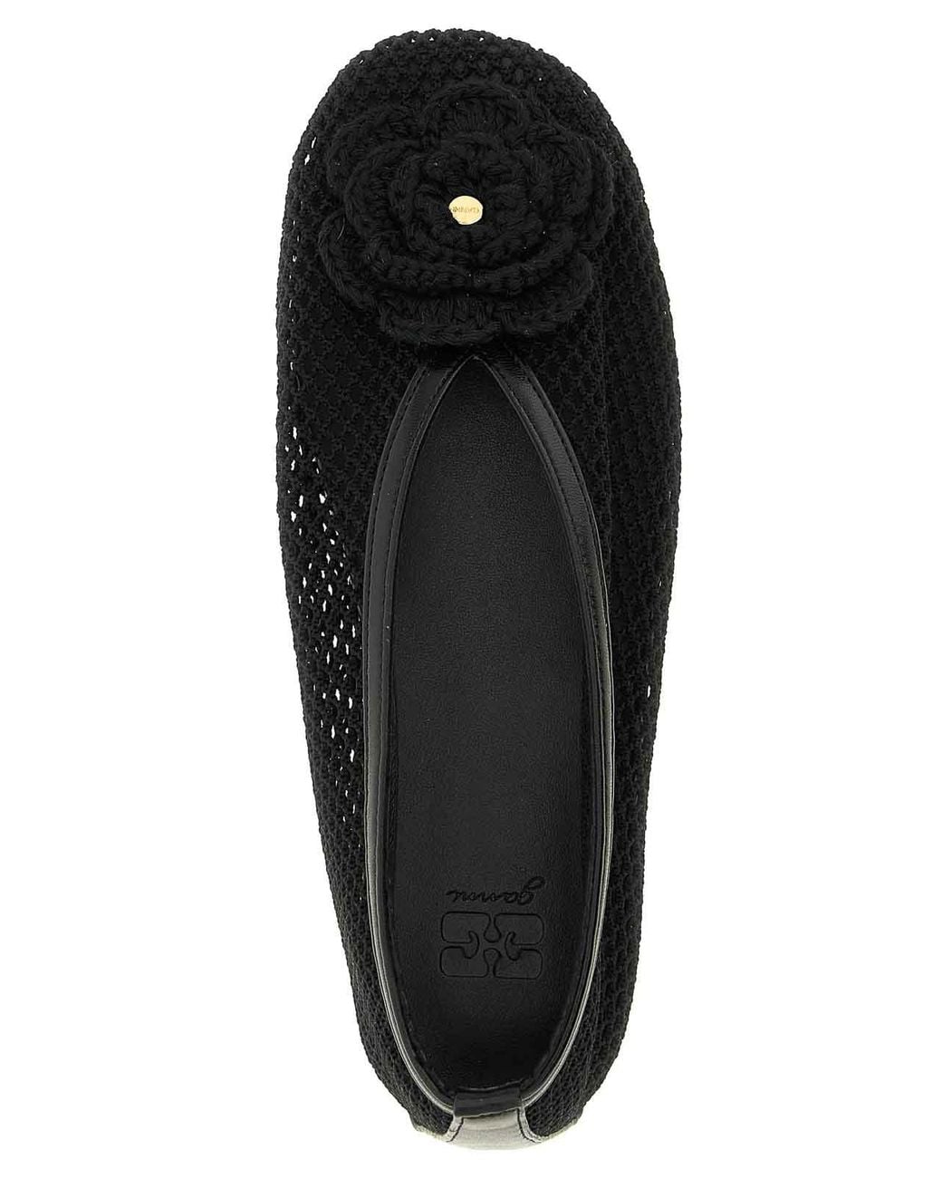 Ganni Black Jenny' Ballet Flats