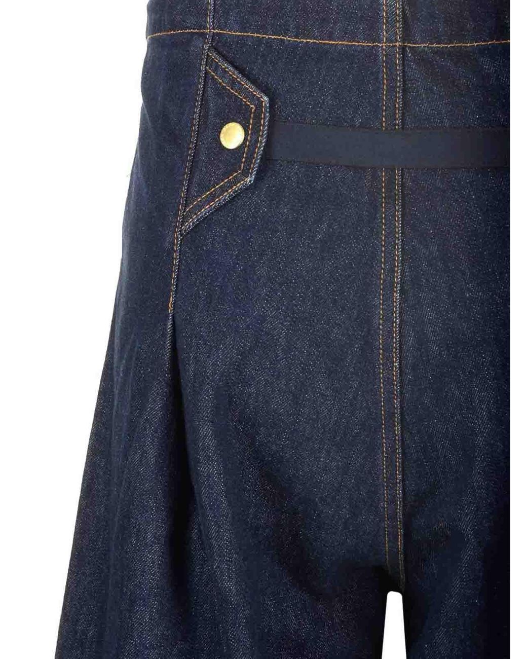 DARKPARK Blue Daisy Military Trousers