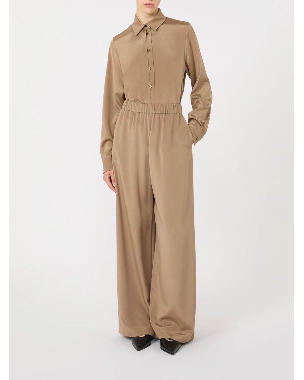Max Mara Natural Stretch Silk Cady Shirt
