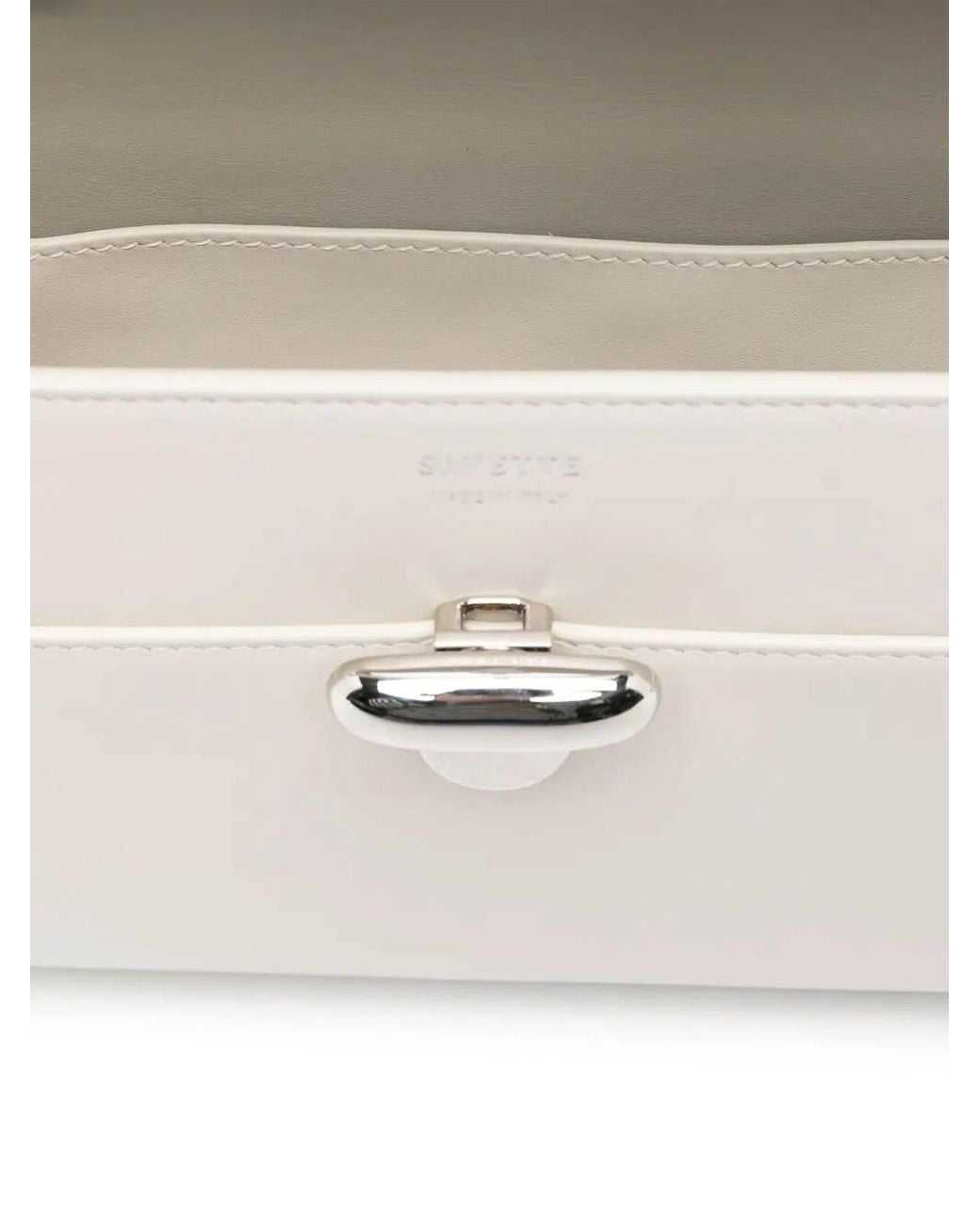 SAVETTE White Symmetry Shoulder Bag