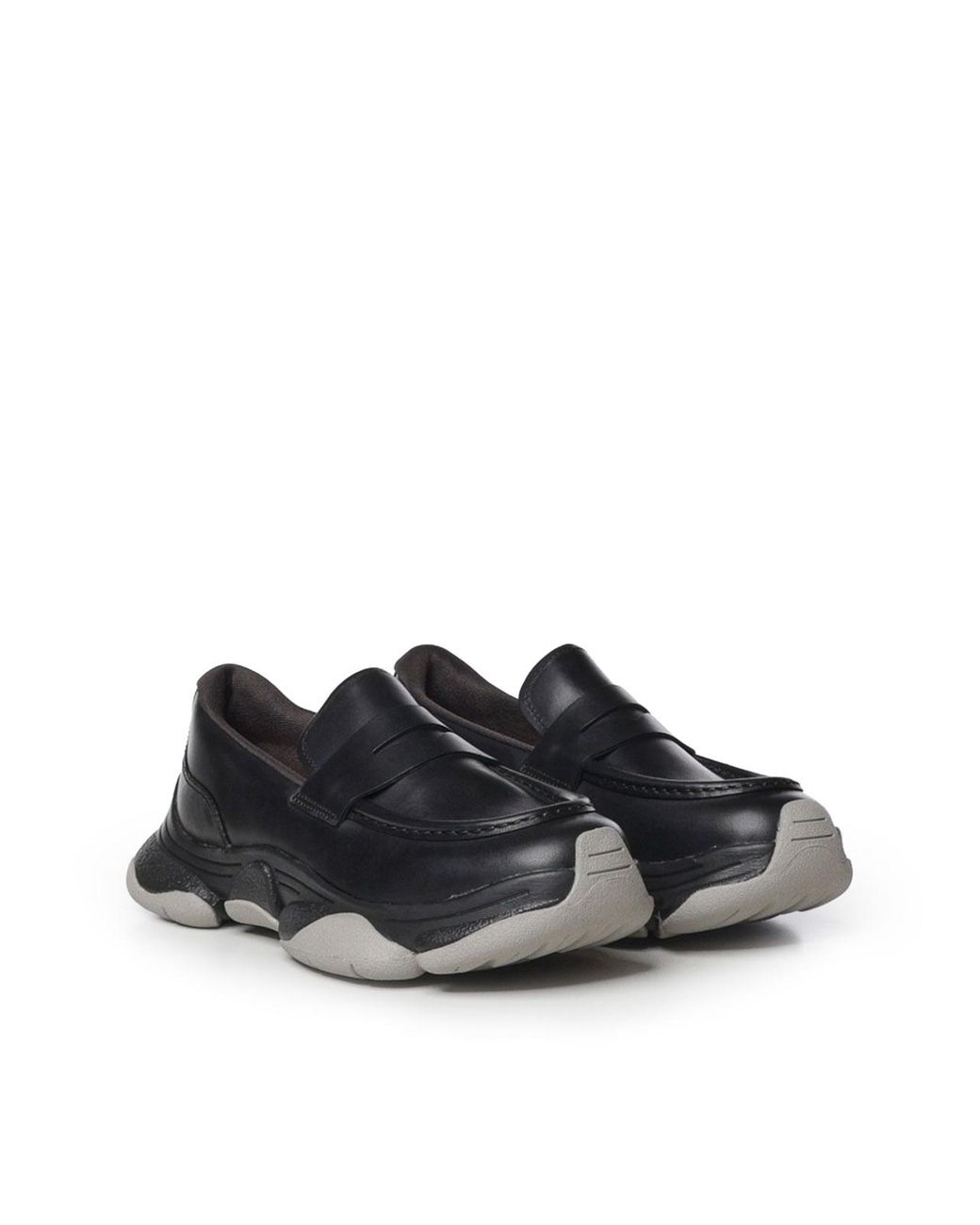 Camper Black Karst 2 Leather Loafers for men