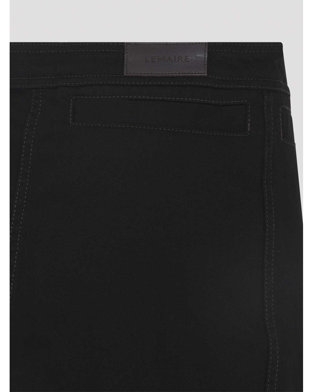 Lemaire Black Asymmetric Midi Skirt