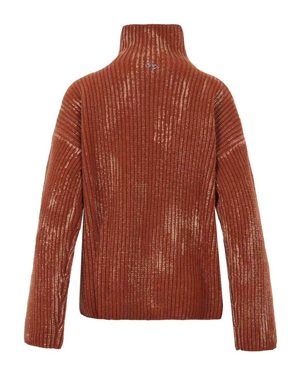 DIESEL Brown Ribbed Turtleneck Sweater