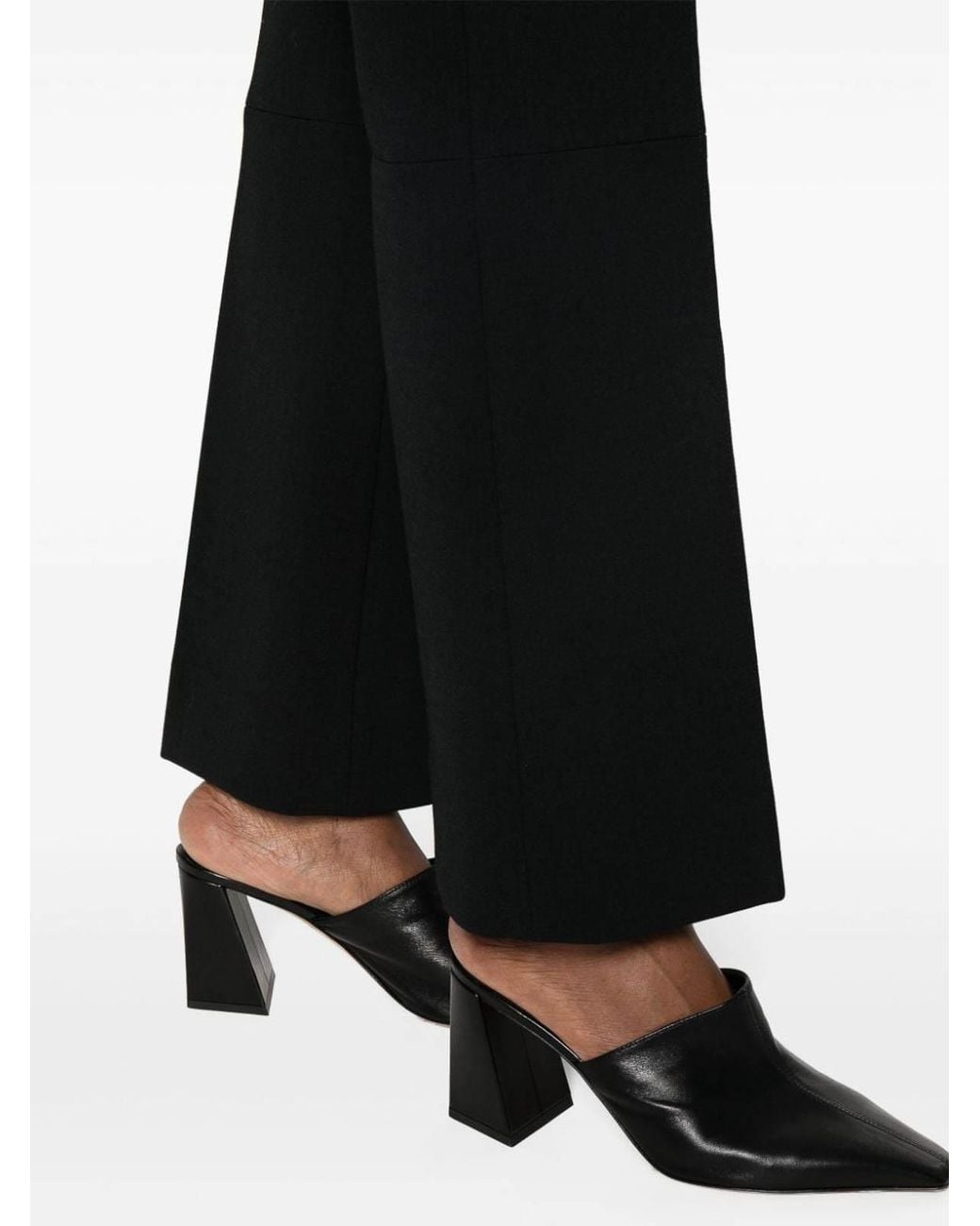 Victoria Beckham Black Flared Trousers
