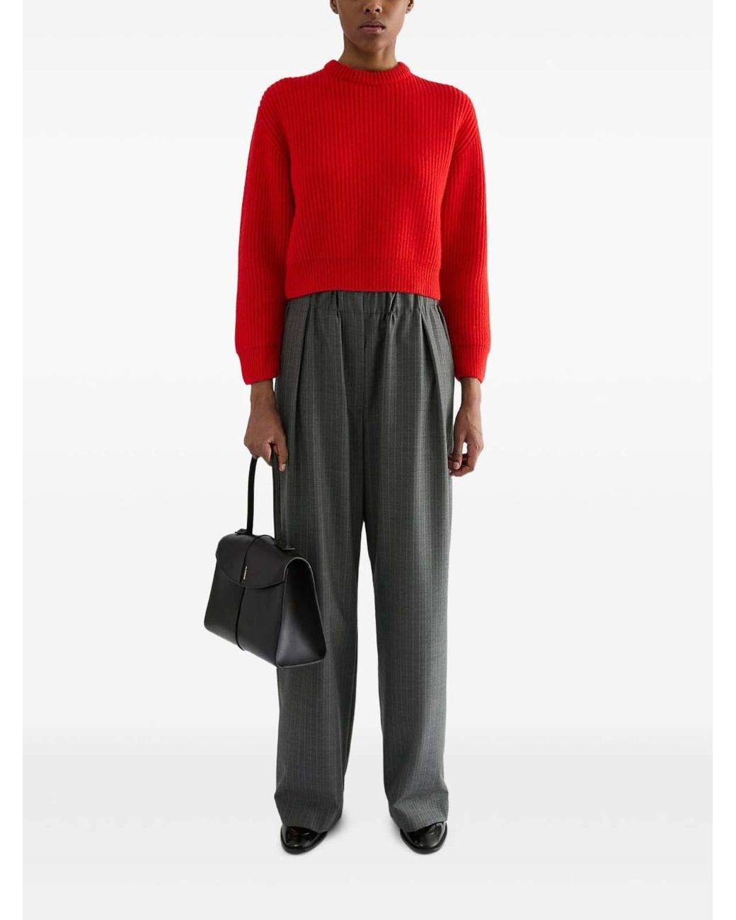 Jil Sander Gray Wool Trousers
