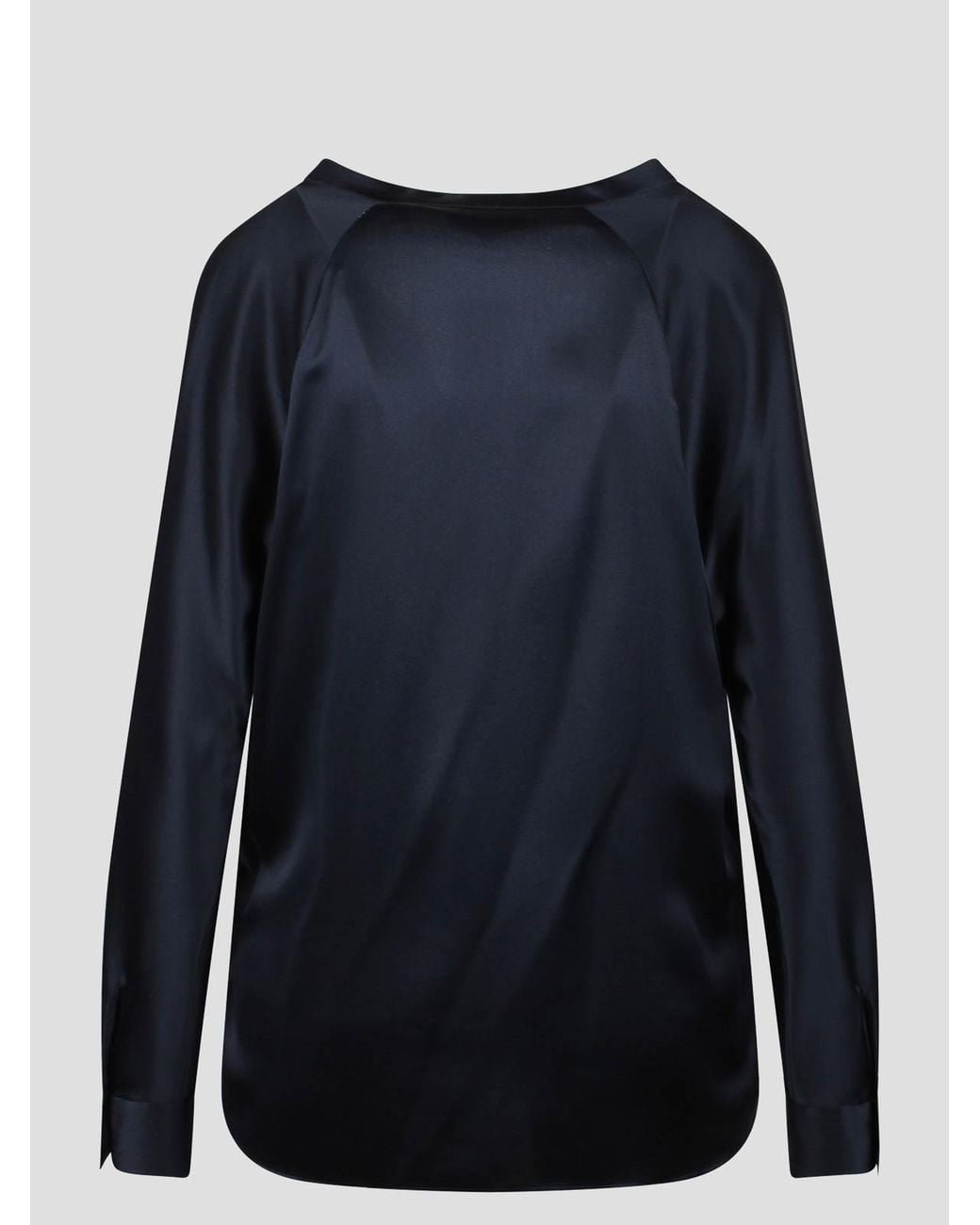 Vince Blue Silk V-Neck Blouse