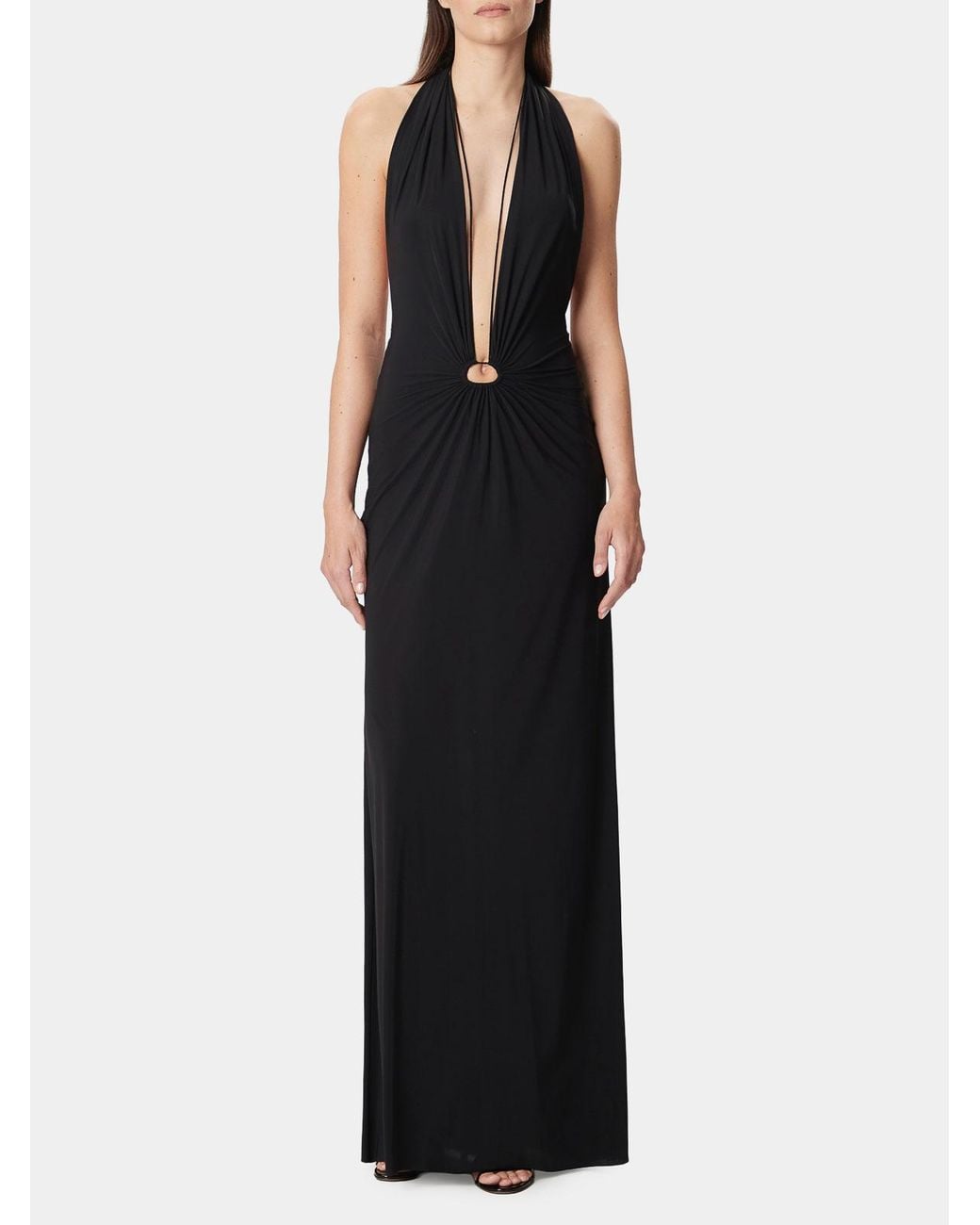 Amazuìn Black Jersey Long Dress