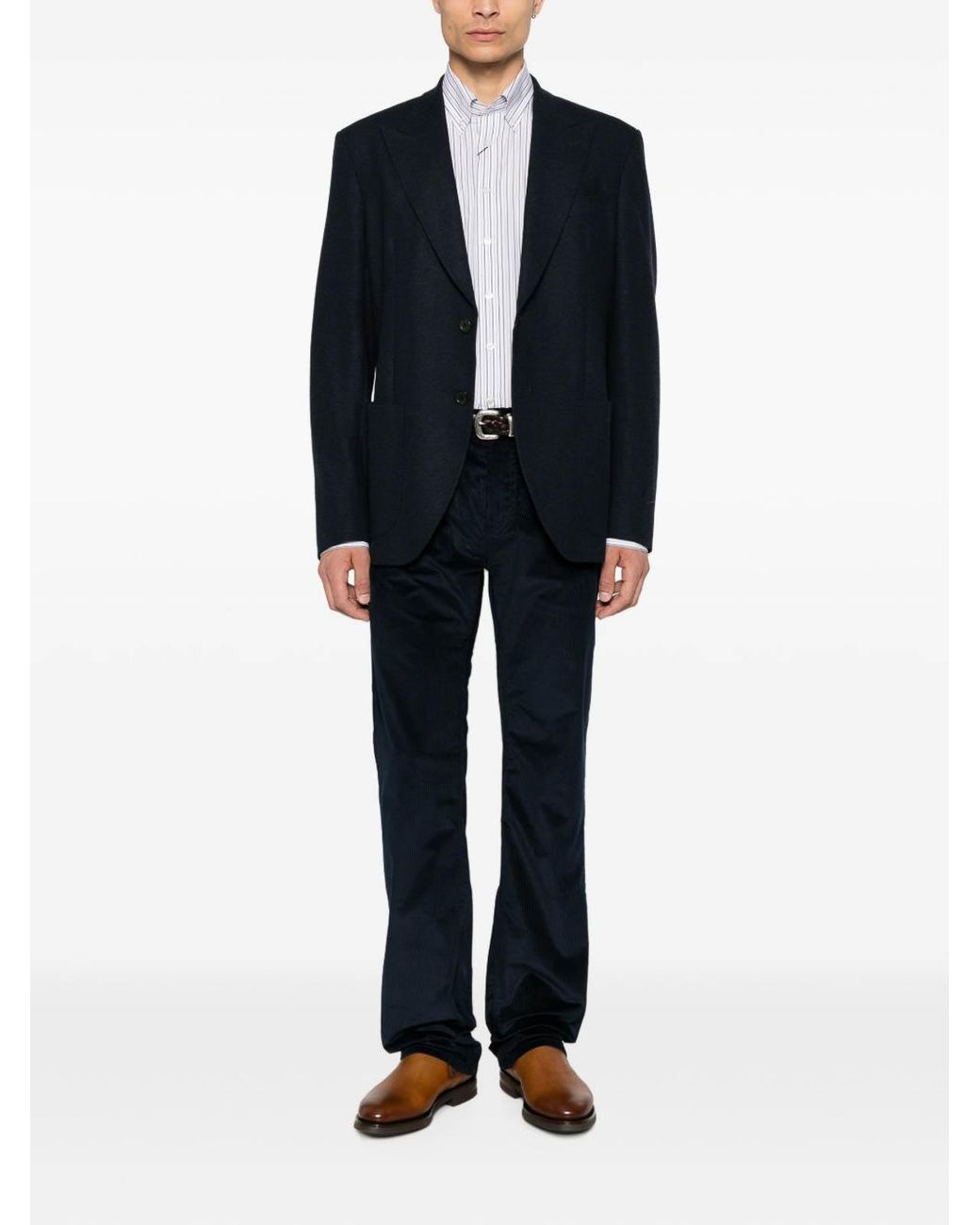 Etro White Striped Cotton Shirt for men