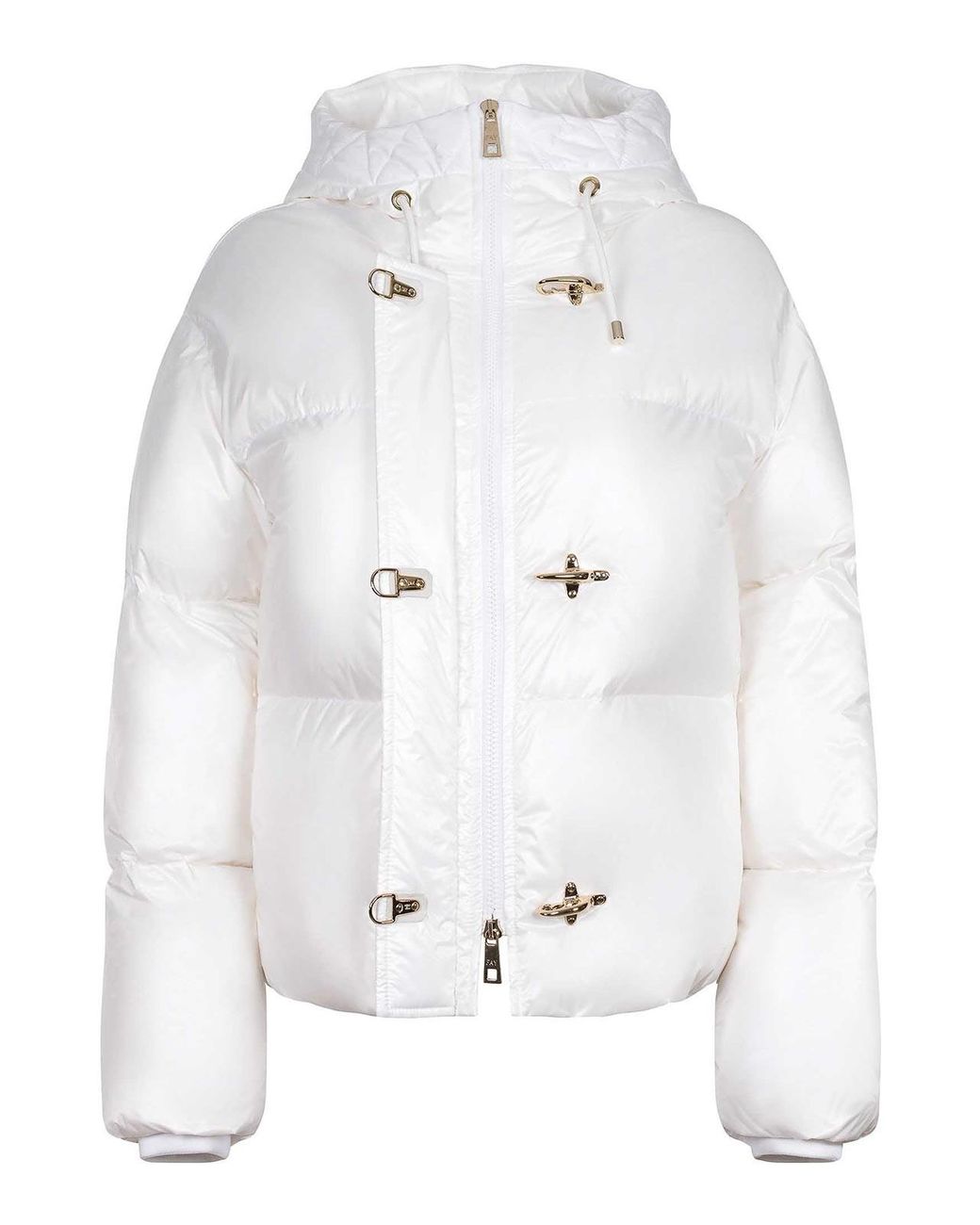 Fay White Down Jacket Made Of Nylon