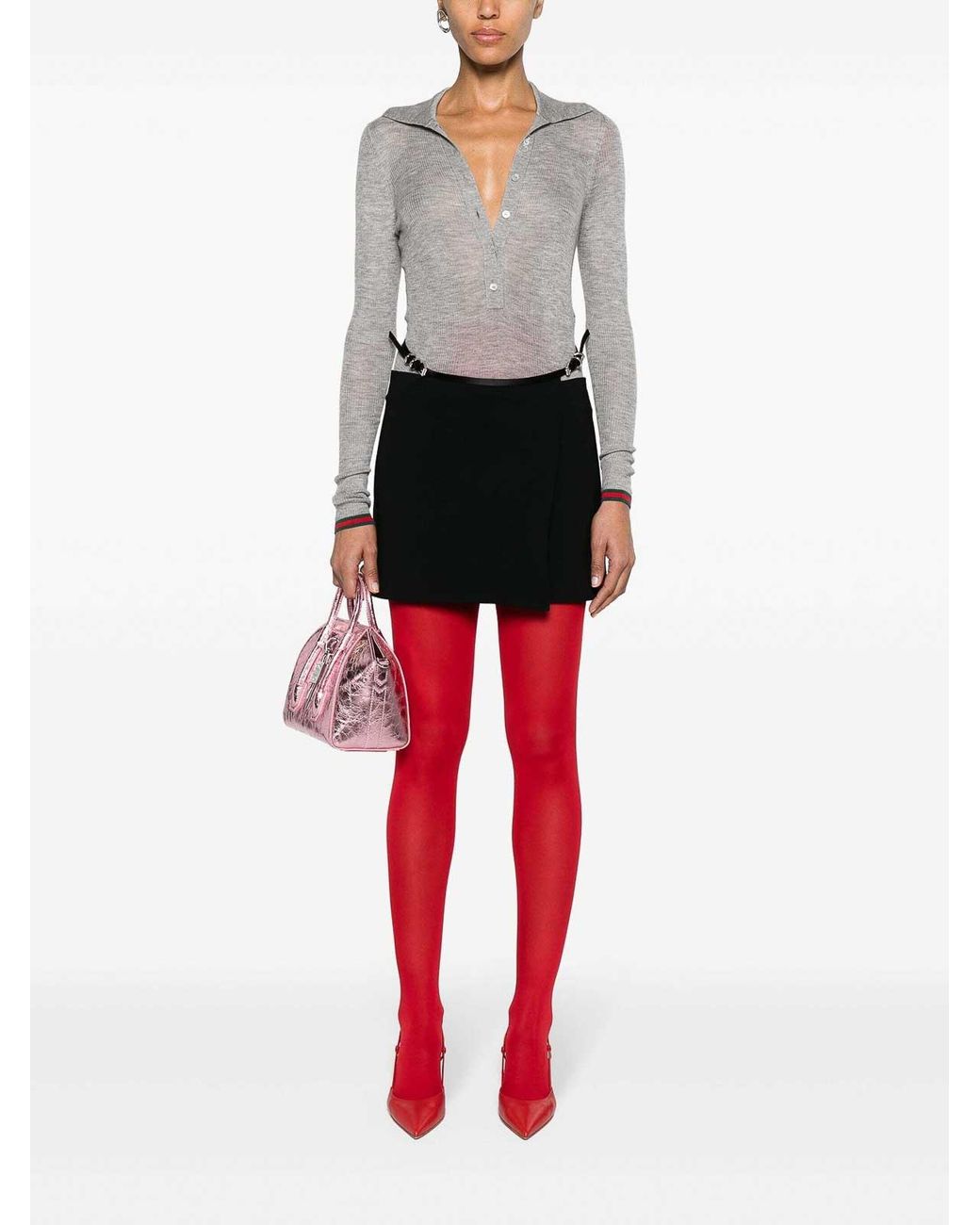 Givenchy Black Belted Wrap Skirt