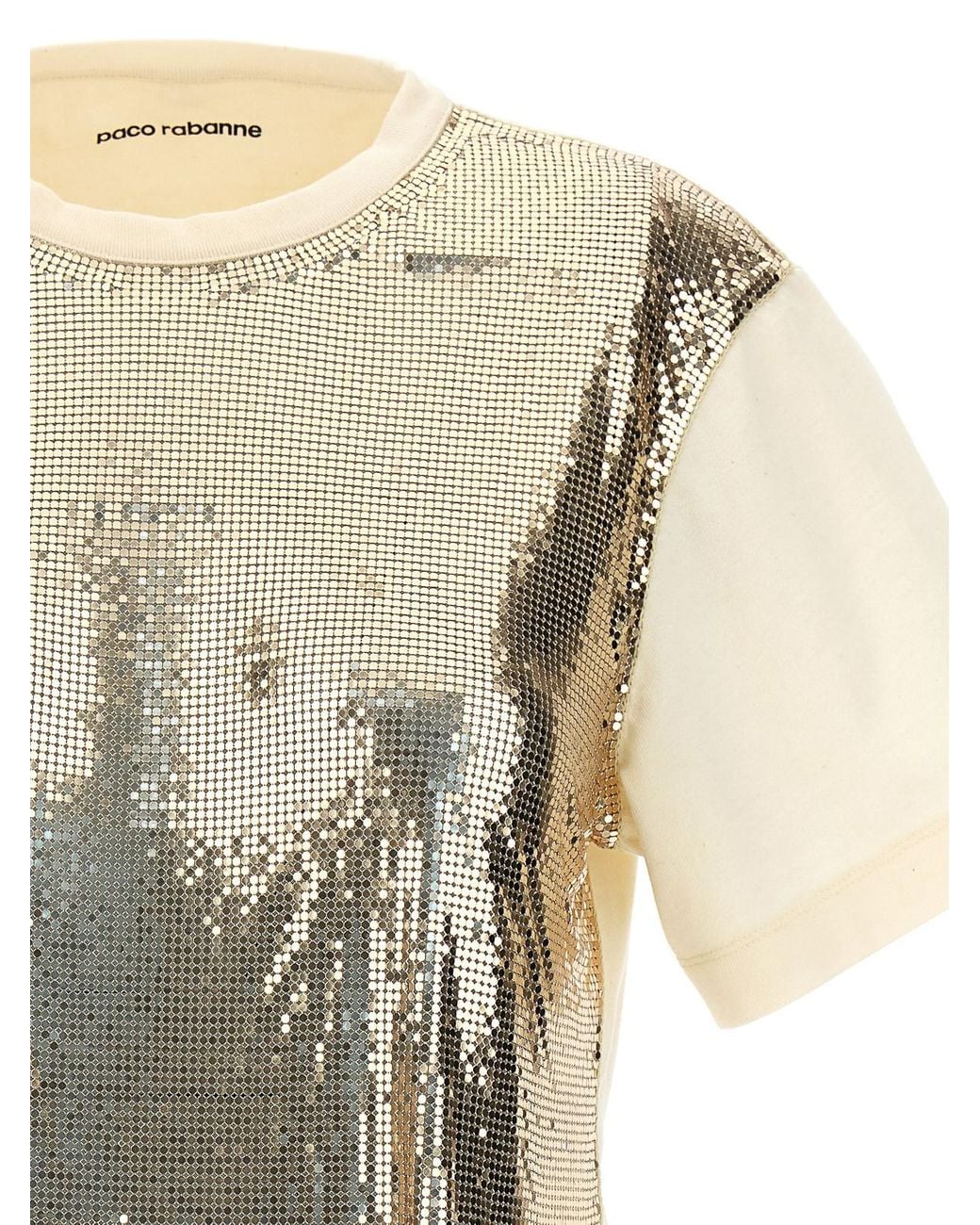 Rabanne White Metal Sequin Top Tops