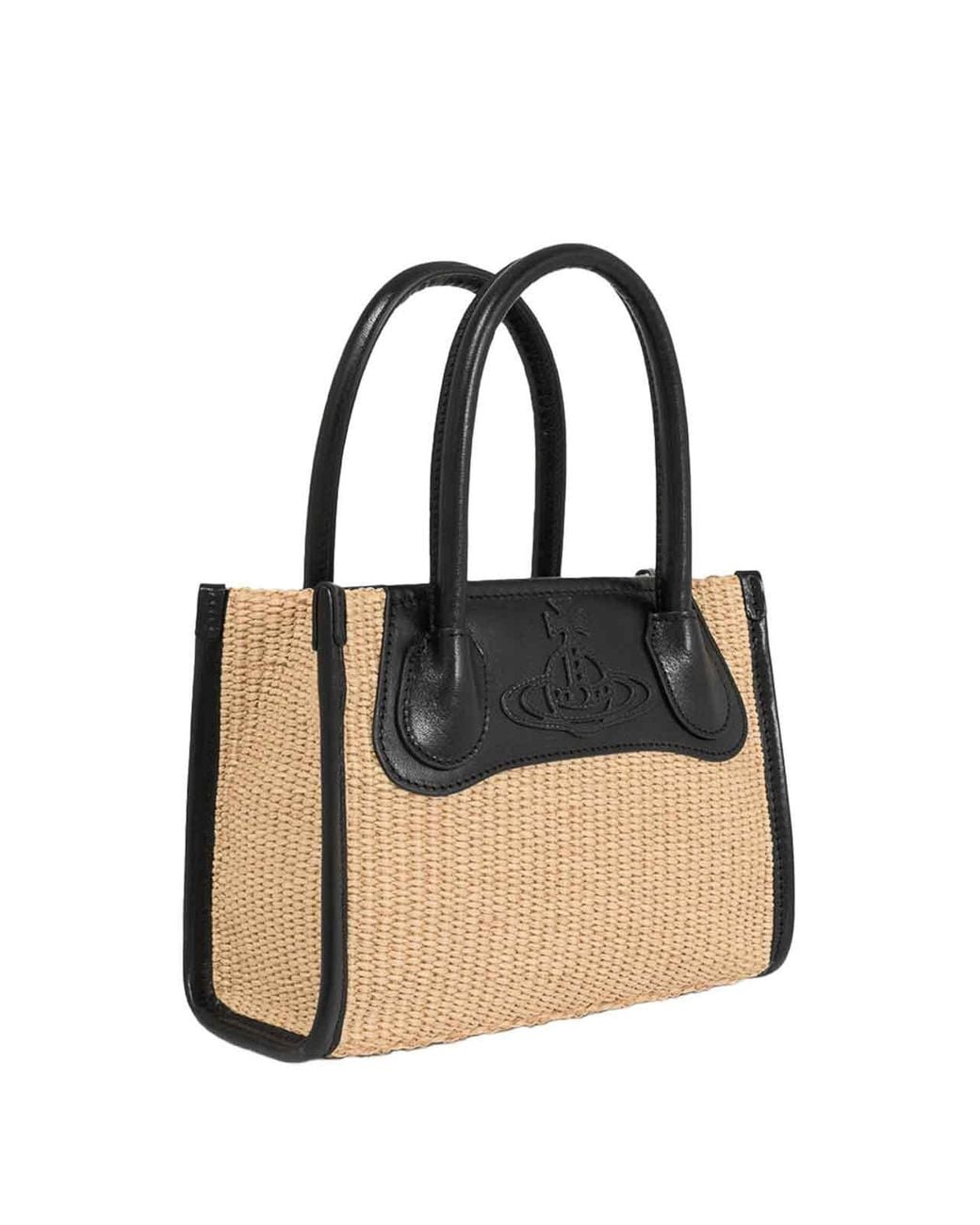 Vivienne Westwood Black Troy Small Crossbody Tote Bag