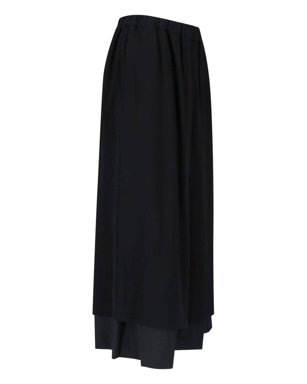 Comme des Garçons Black Layered Wool Skirt