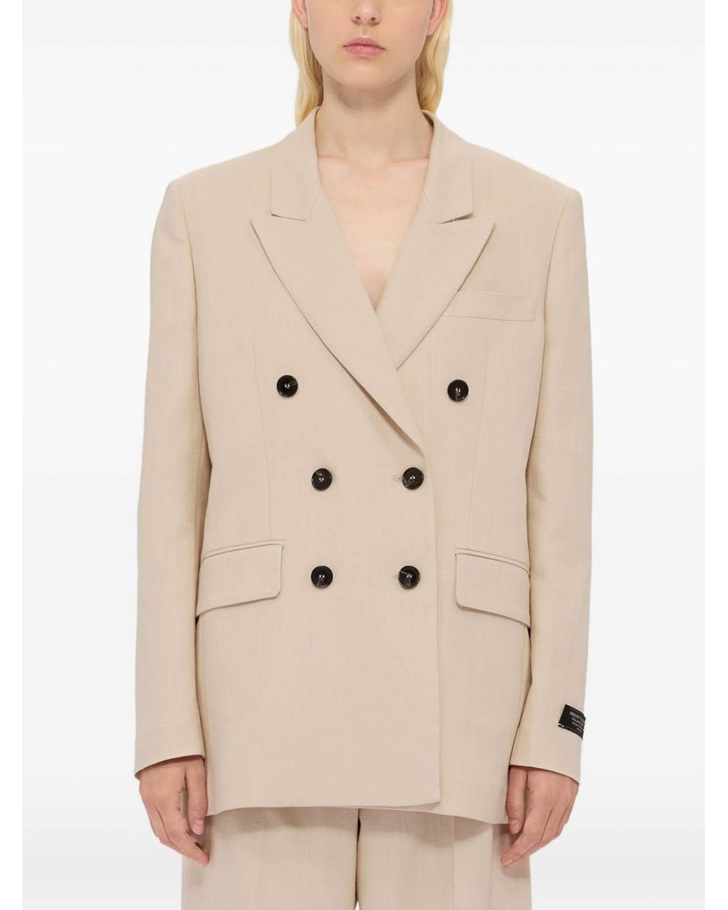 MSGM Natural Blazer Doppiopetto