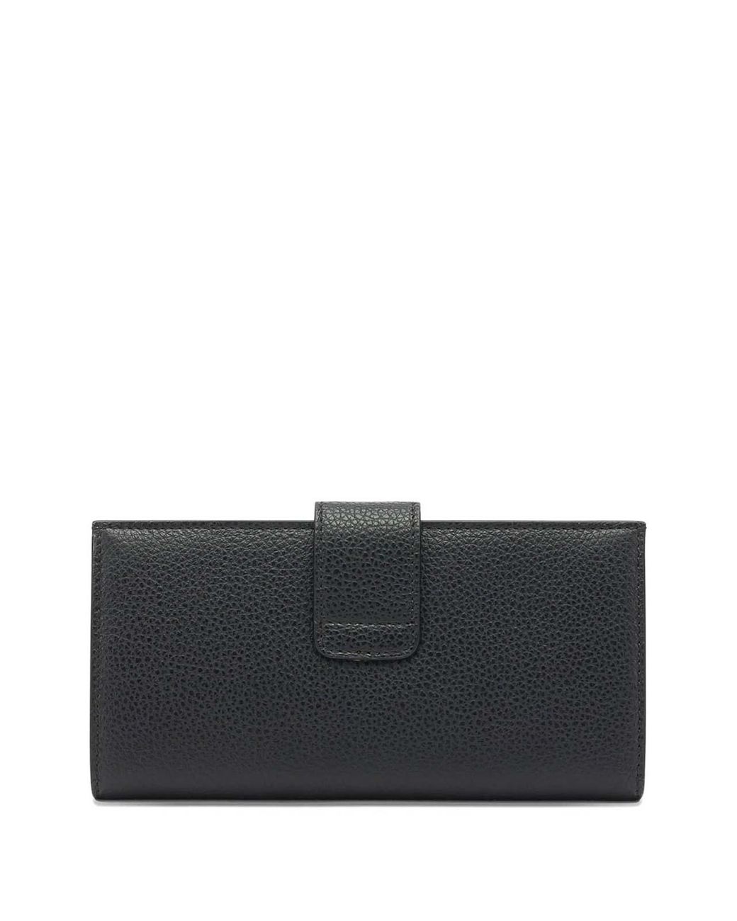Ferragamo Black Gancini Grained Leather Continental Wallet
