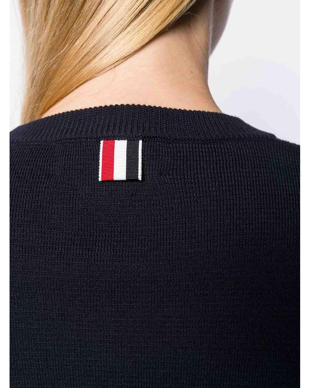 Thom Browne Black 4Bar Cotton Sweater