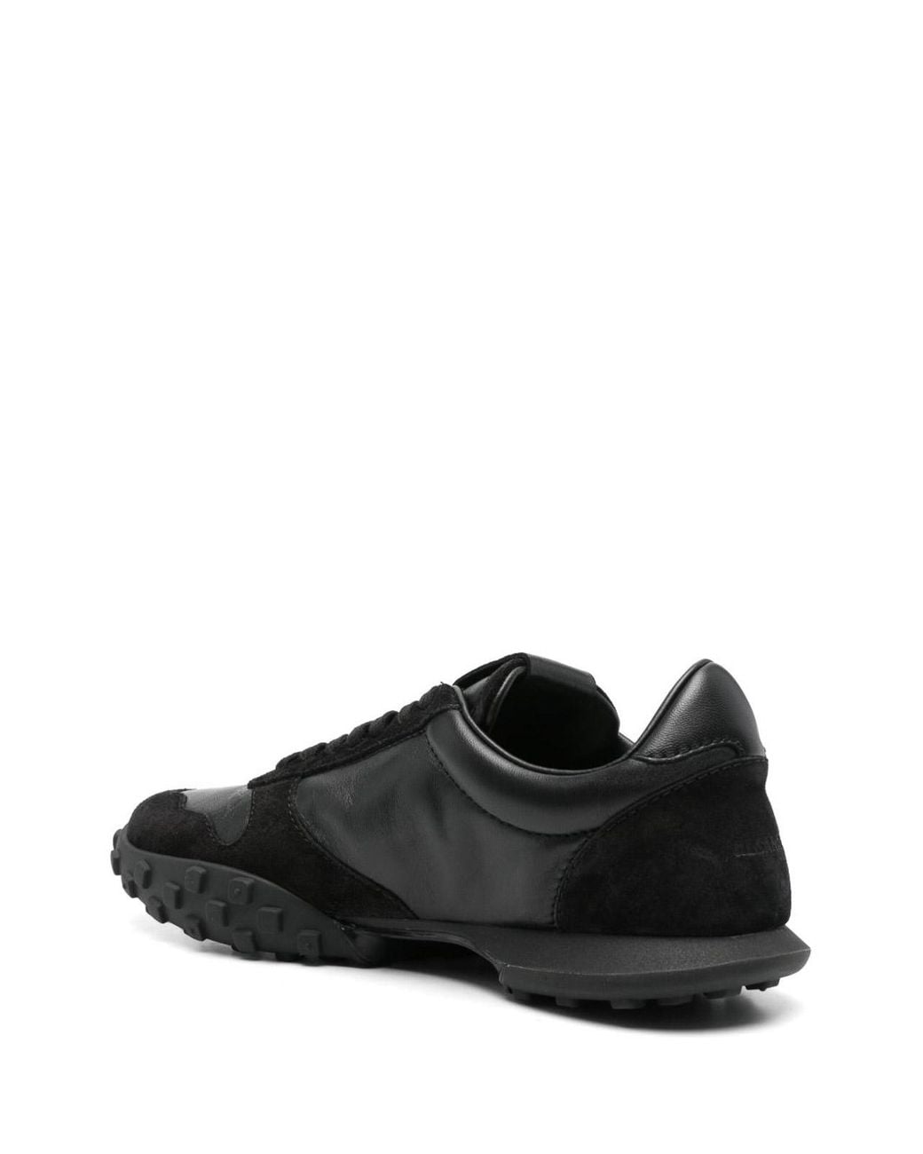 Jil Sander Black Leather Lace-Up Sneakers for men