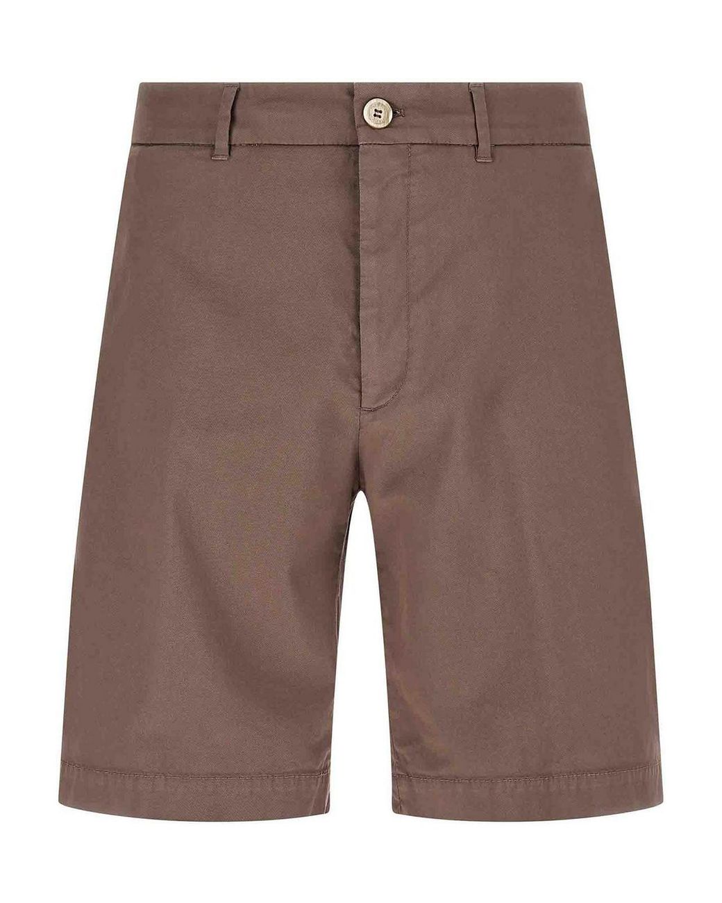 Brunello Cucinelli Brown American Pima Cotton Bermuda Shorts for men