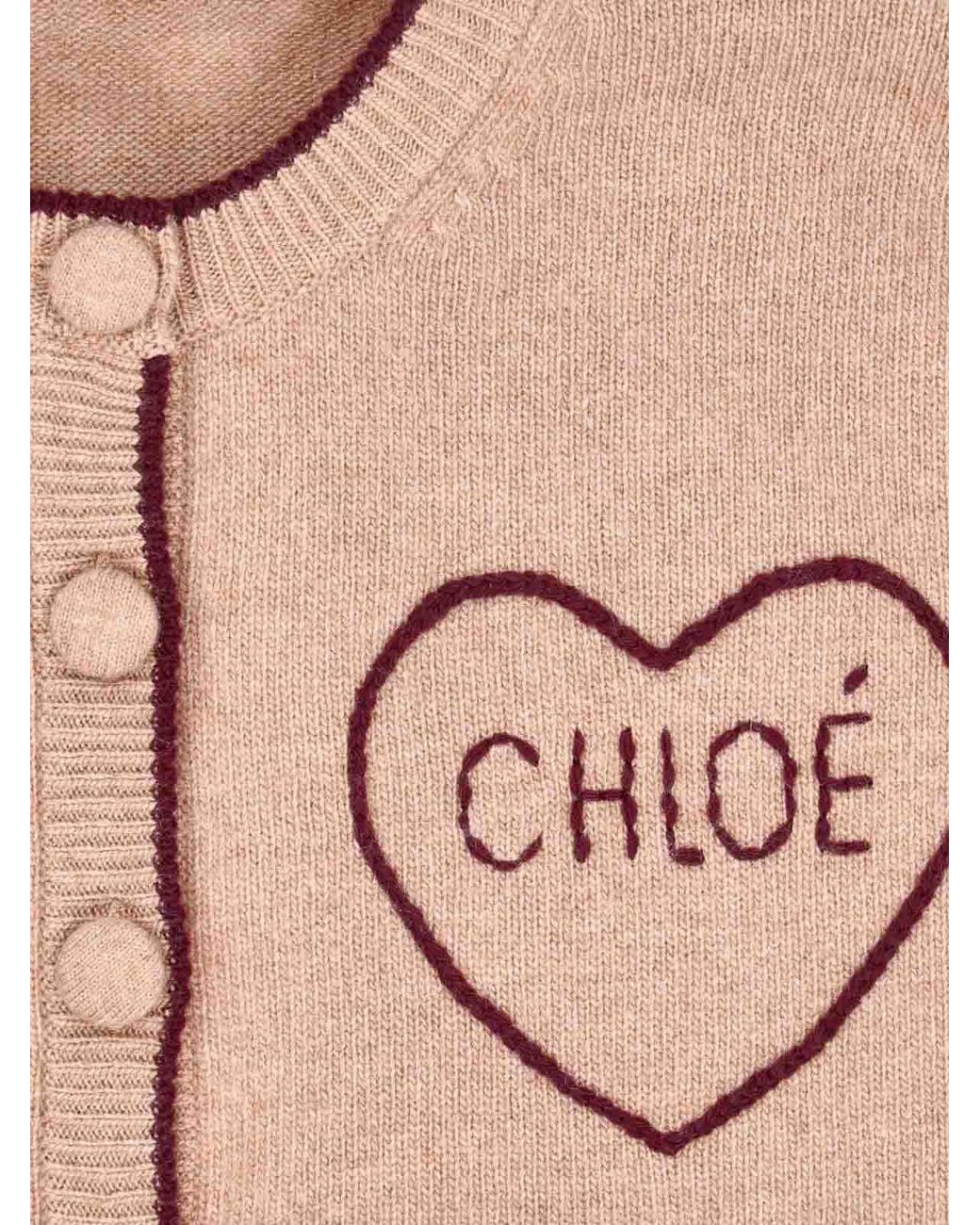 Chloé Natural Wool And Cashmere Cardigan