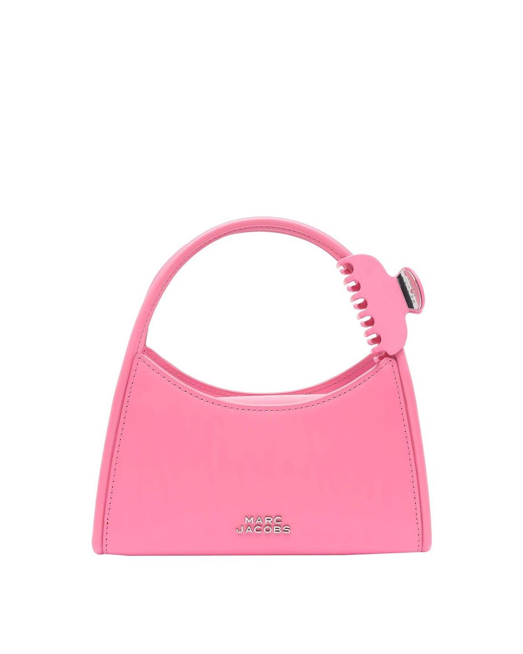 Marc Jacobs Pink Logo The Claw Clip Shoulder Bag