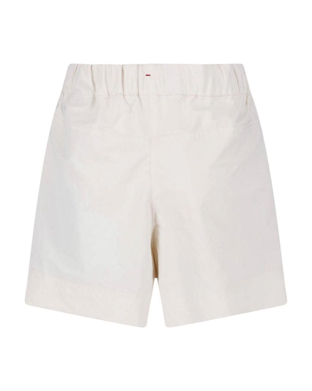 Moncler White Logo Shorts