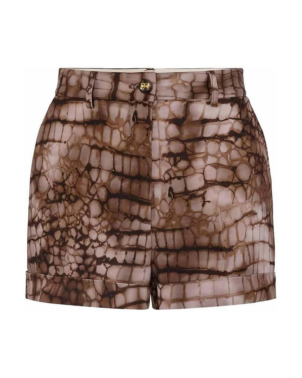 Elisabetta Franchi Brown Shorts