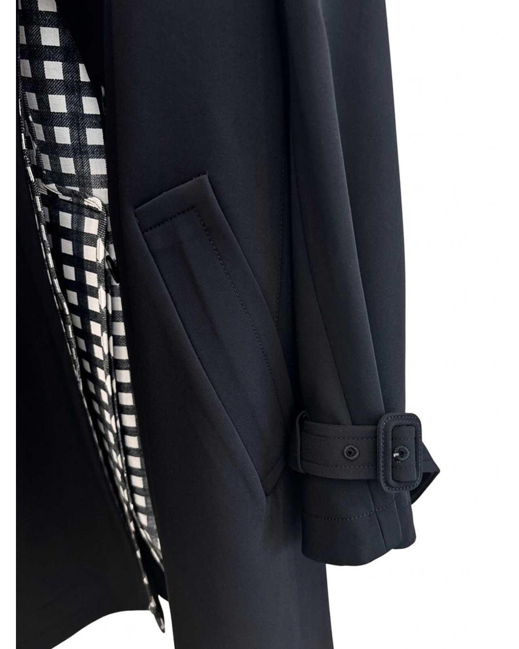 Ermanno Scervino Black Single-Breasted Trench Coat