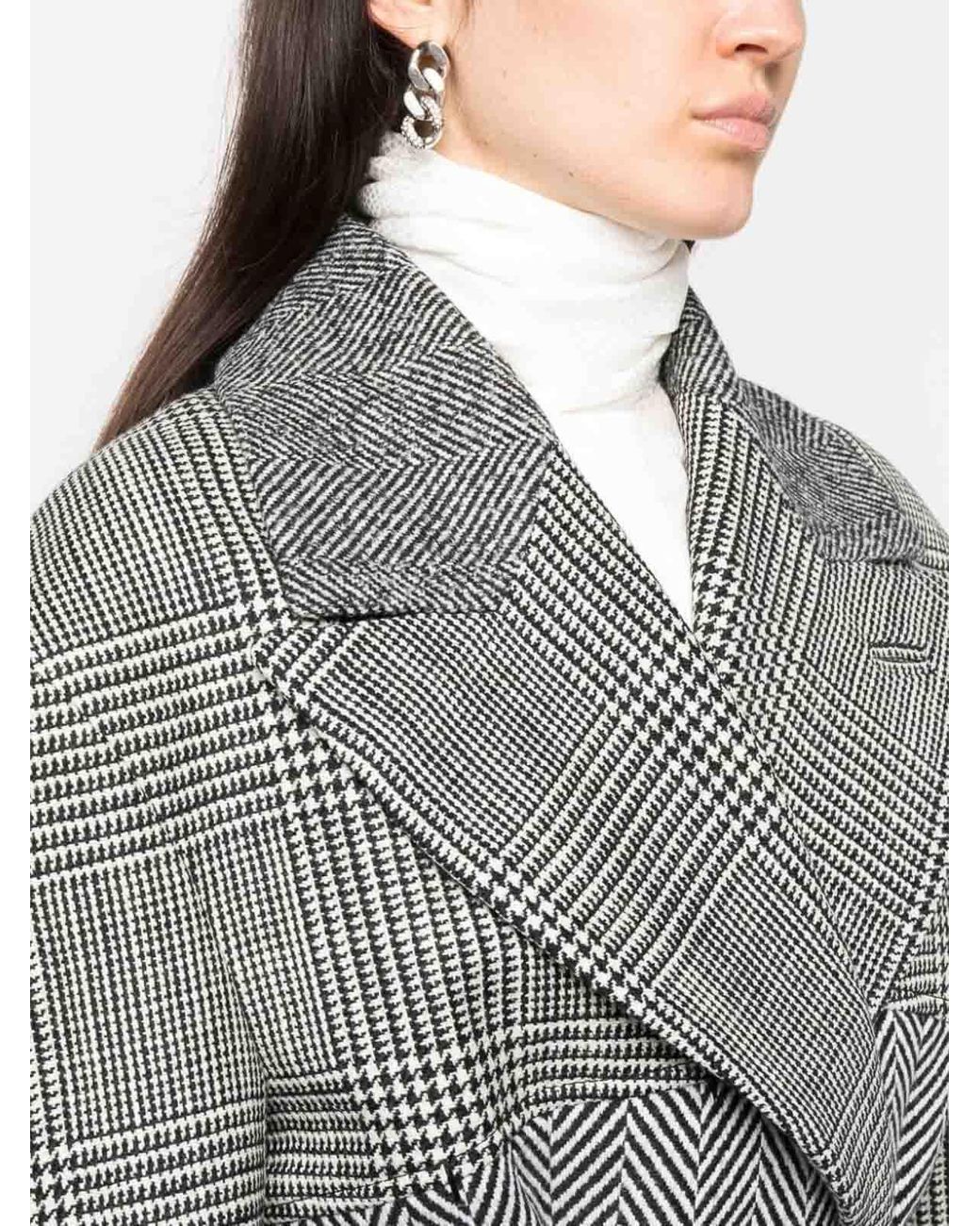 Tom Ford Gray Houndstooth Coat