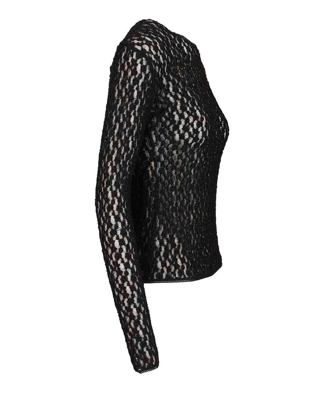 Isabel Marant Black "Gaelle" Long-Sleeved Top