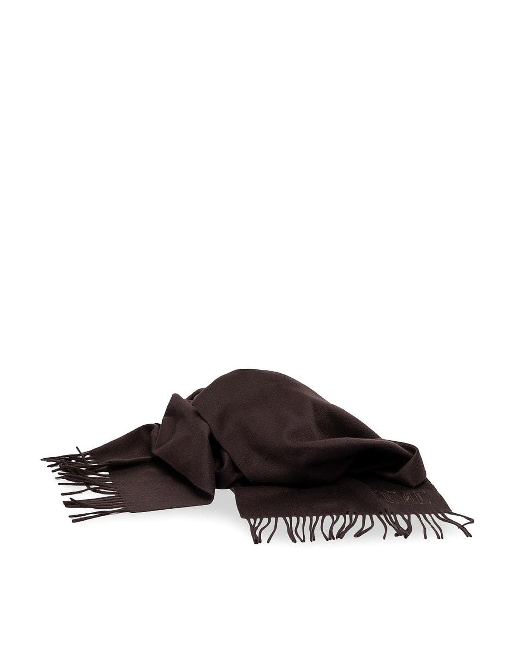 Max Mara Black Cashmere Stole With Monogram Embroidery