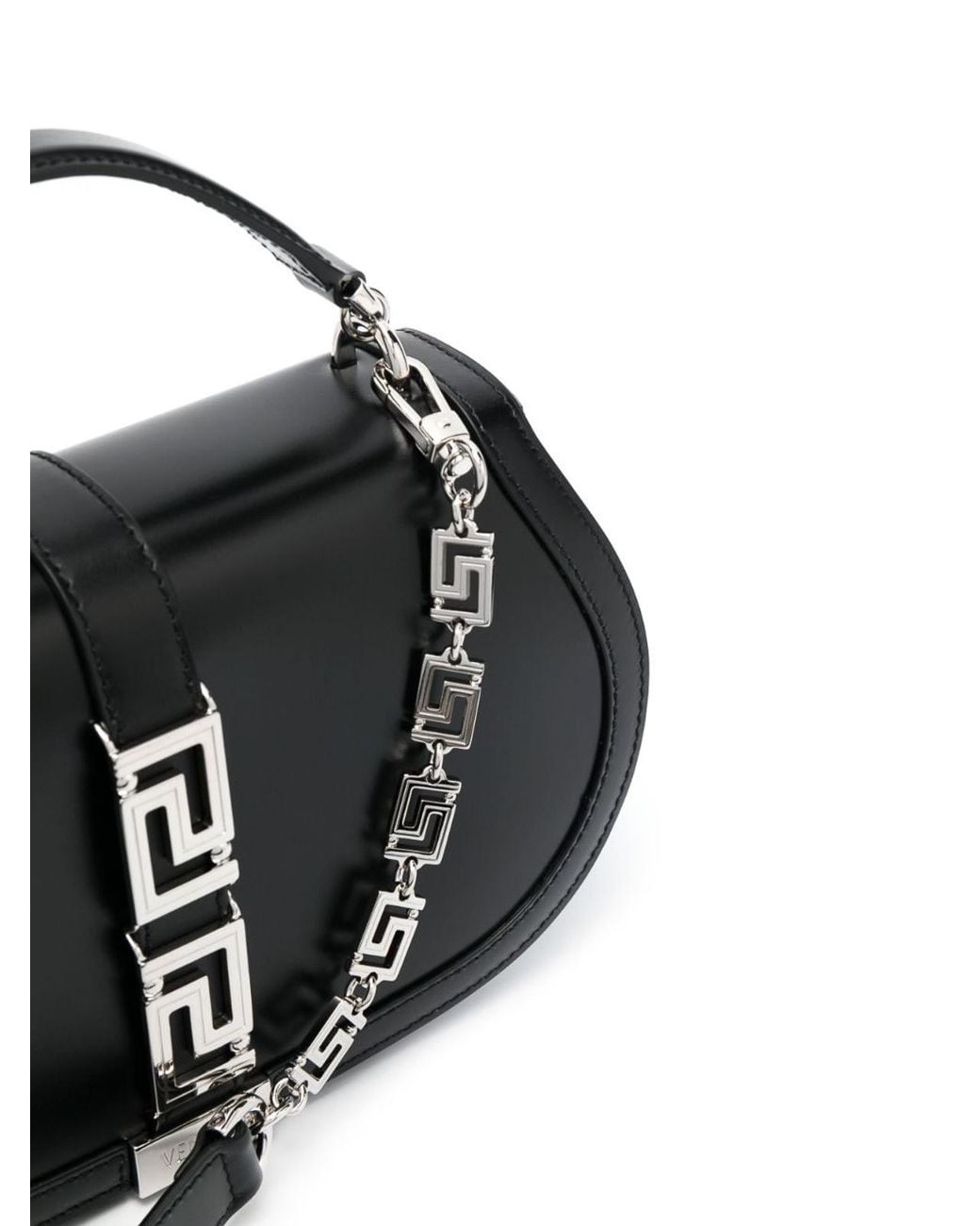 Versace Black Greca Goddess Shoulder Bag