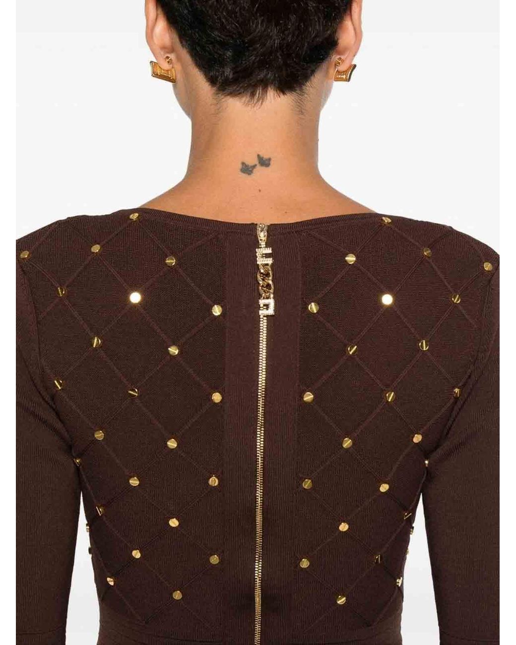 Elisabetta Franchi Brown Dress