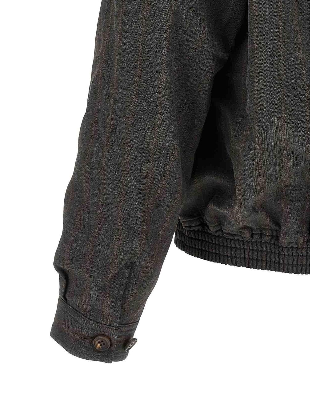 Comme Des Garcons Hommes Plus Black Pinstriped Jacket for men