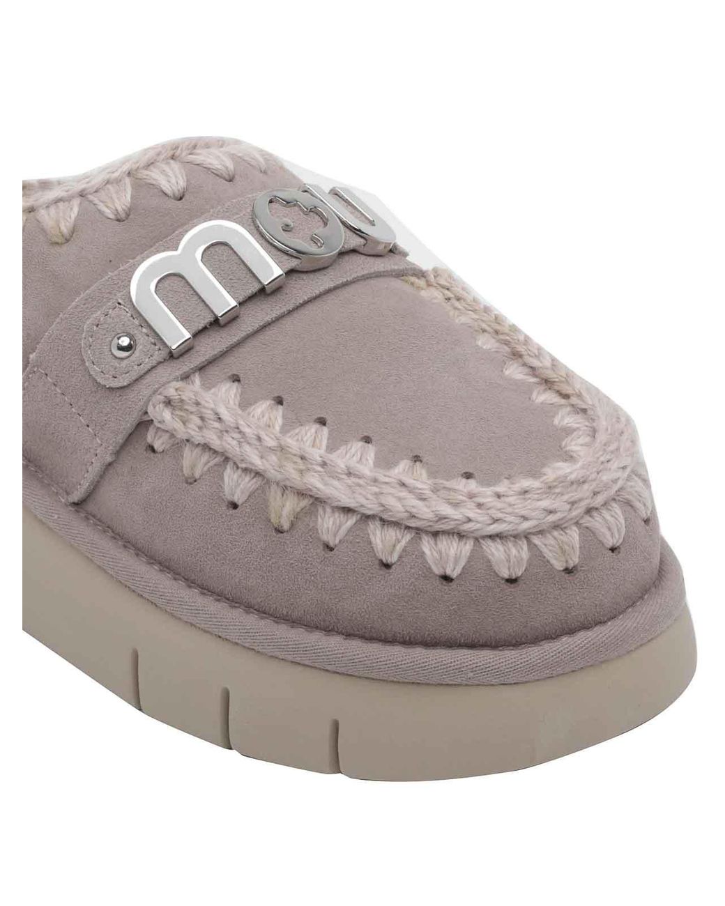 Mou Gray Goat Bounce Clog Suede