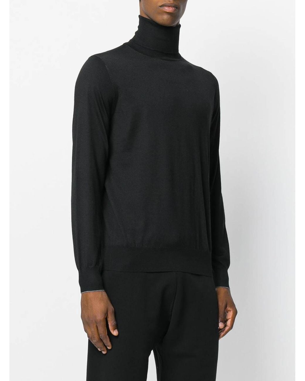 Brunello Cucinelli Black Turtleneck Sweater for men