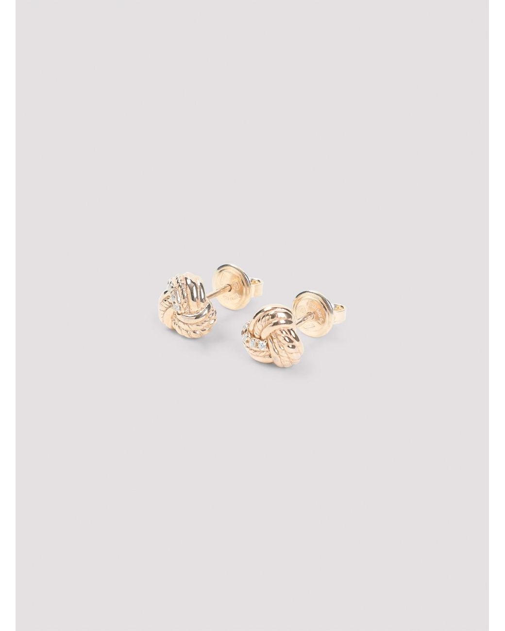 Bottega Veneta Metallic Knotted Earrings