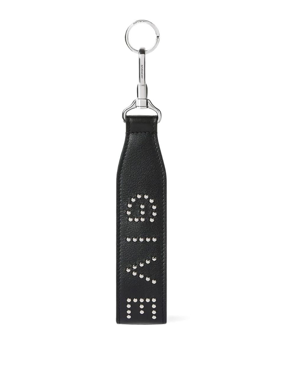 Givenchy White Logo Leather Key Ring for men