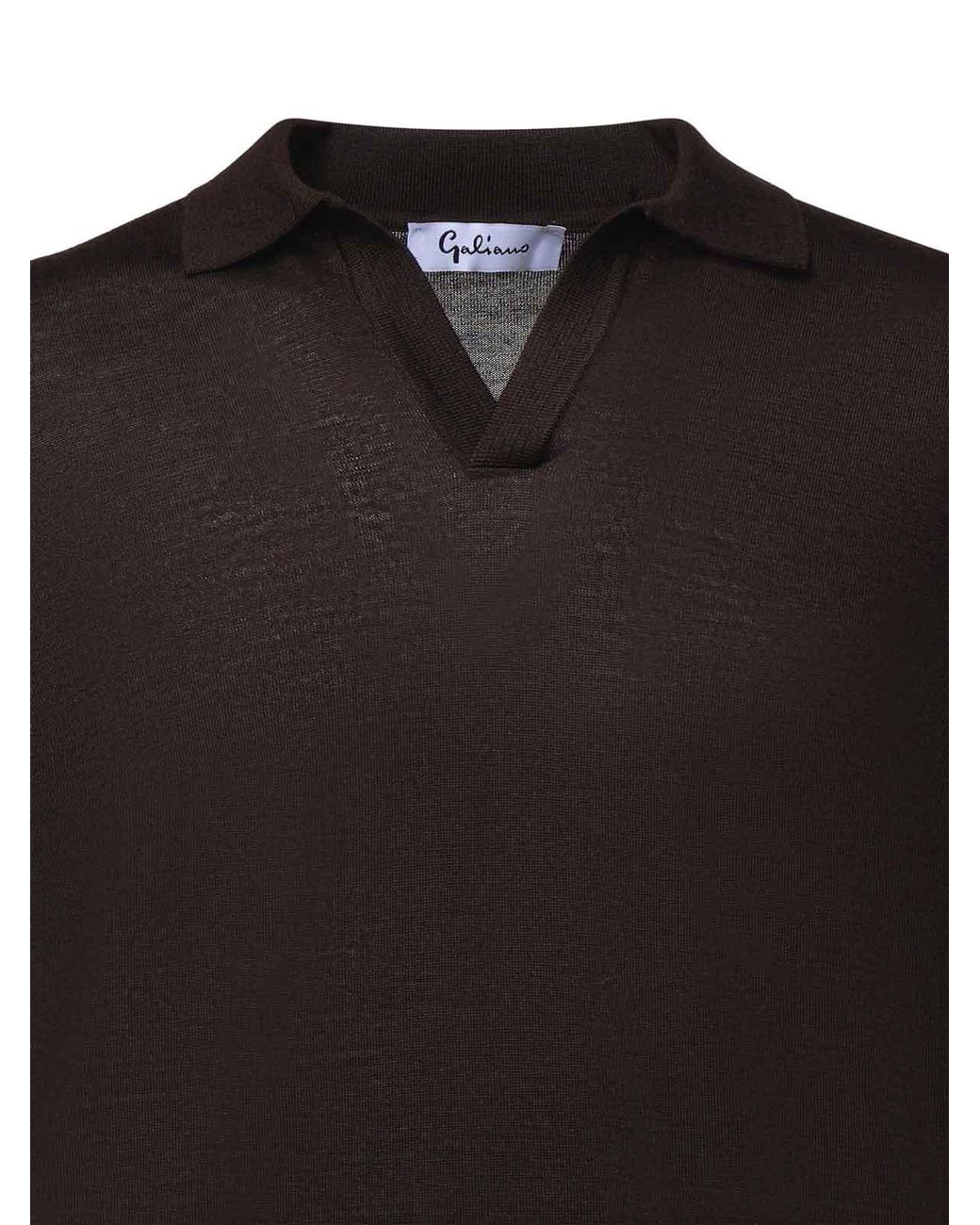 Giuliano Galiano Gray Wool Polo Sweater for men