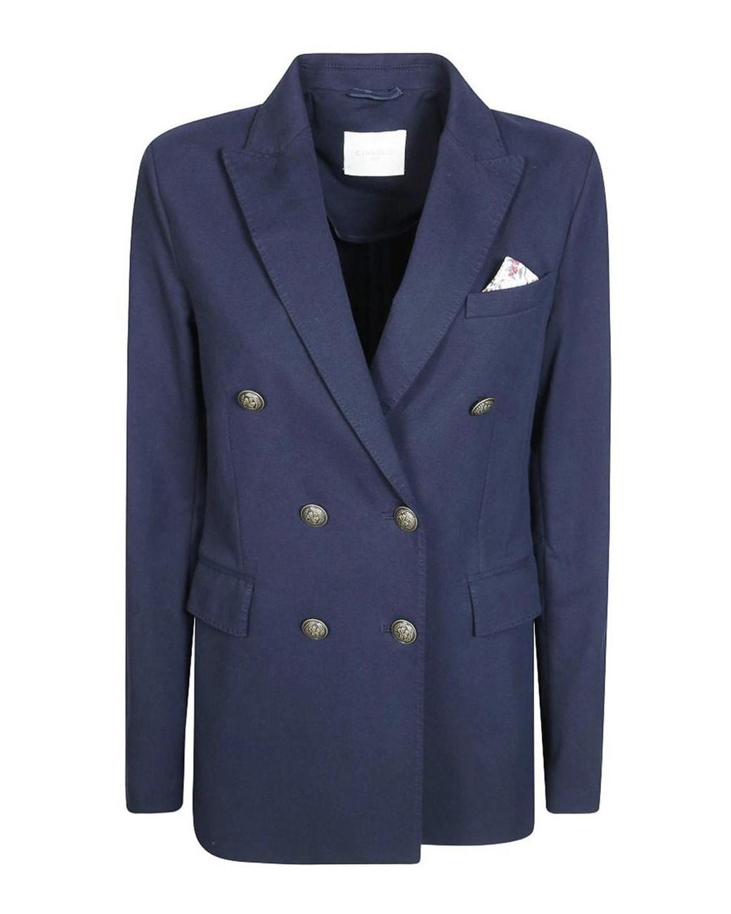 Circolo 1901 Blue Cotton Double-Breasted Jacket