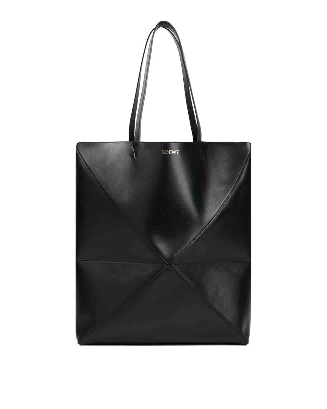 Puzzle Fold Large Tote di Loewe in Black da Uomo