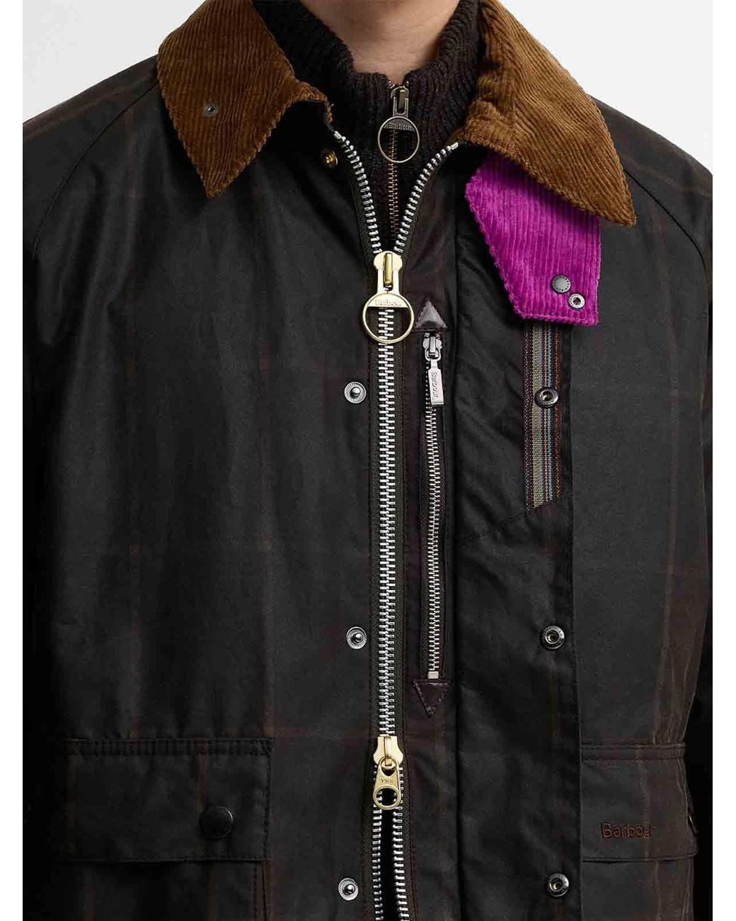 Barbour Black Paul Smith X Transport Check Jacket for men