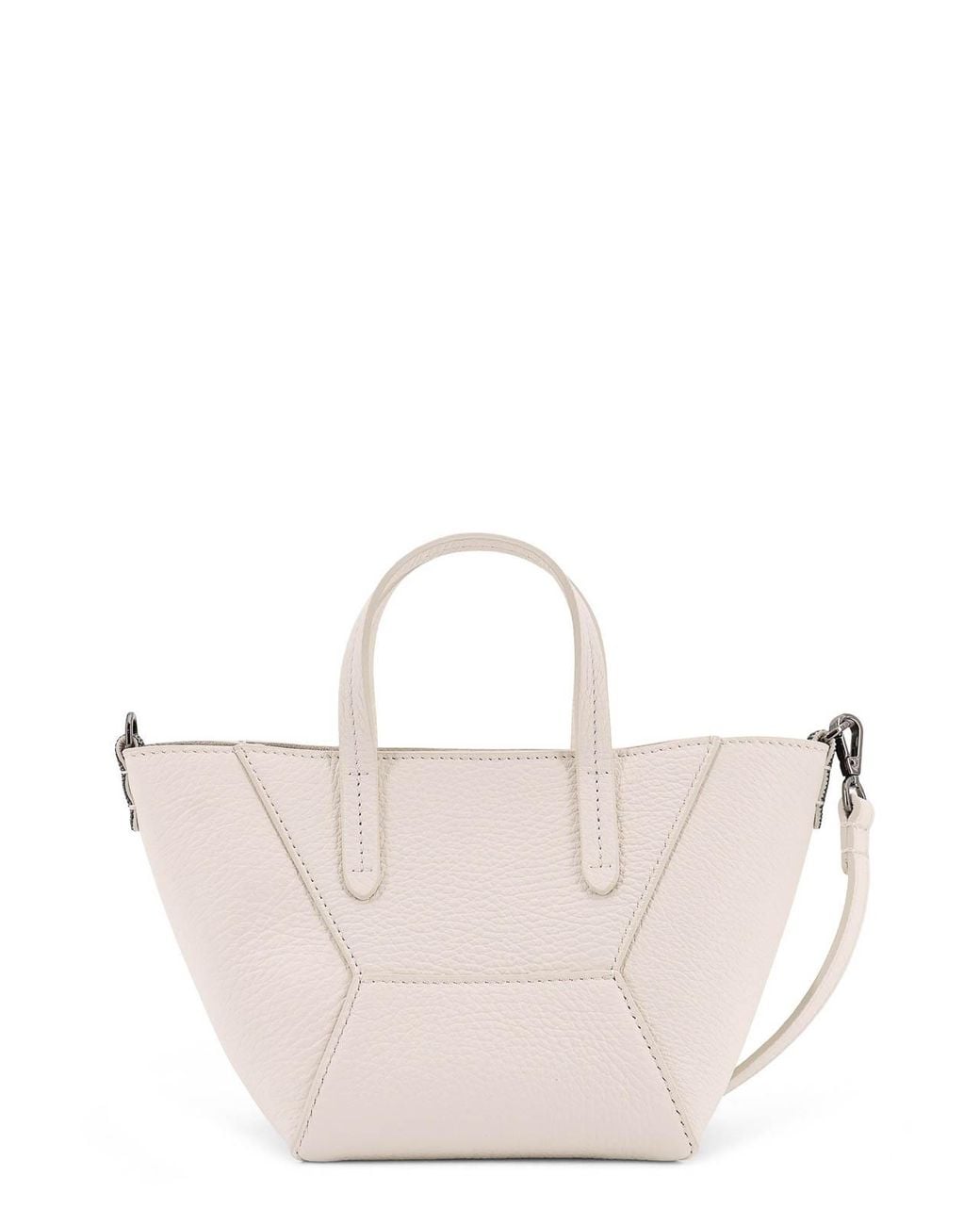 Brunello Cucinelli White Bc Duo Leather Shoulder Bag