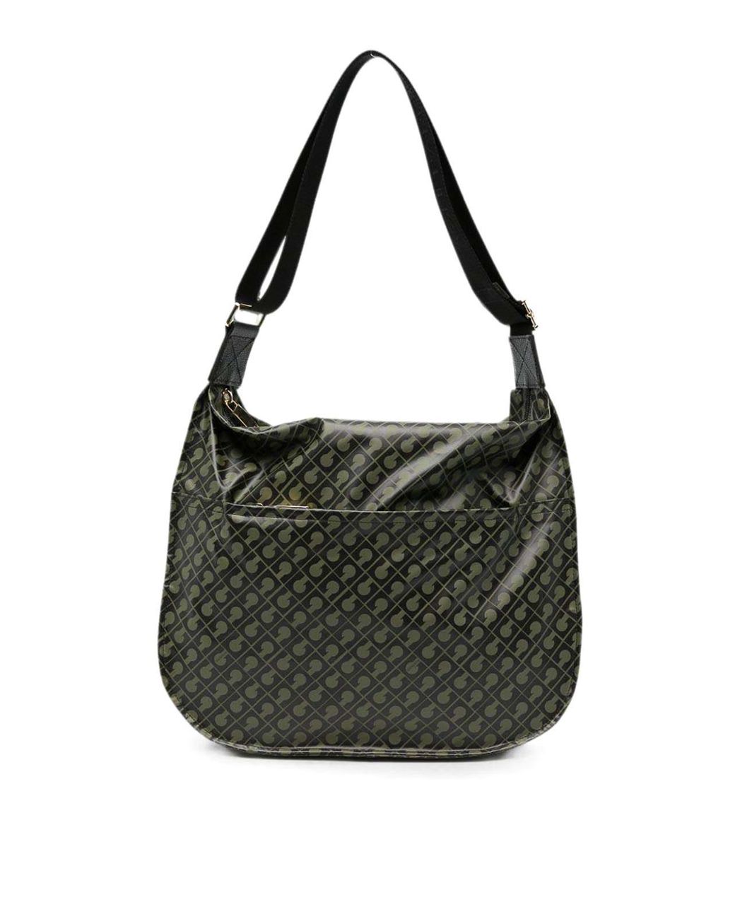 Gherardini Black Forest Shoulder Bag With All-Over Logo