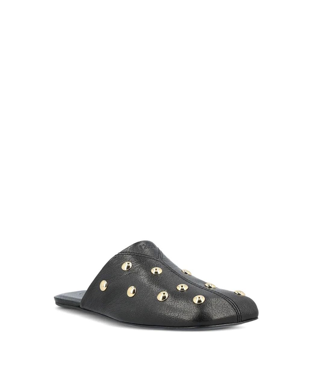 Chloé Black Flat Mules